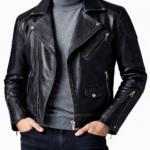 Mens Black Leather Biker Jacket – Premium Modern Style