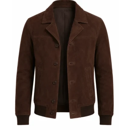 Avengers Doomsday Joe Russo Suede Leather Jacket Front