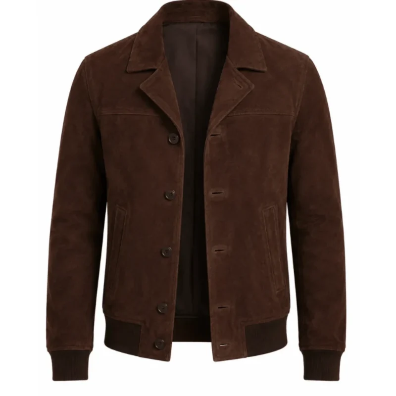 Avengers Doomsday Joe Russo Suede Leather Jacket Front