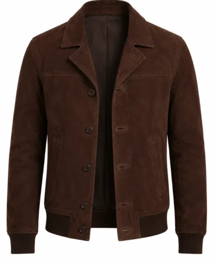 Avengers Doomsday Joe Russo Suede Leather Jacket Front