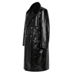 Bill Skarsgård Met Gala 2026 Black Long Faux Leather Coat ide View