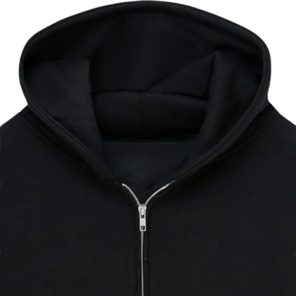 Black Essential Hoodie half Front