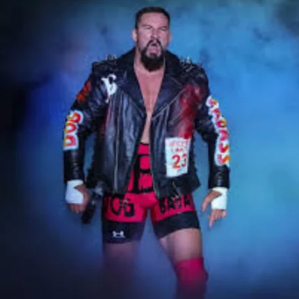Bron Breakker WWE Backlash 2026 Black & Red Leather Jacket