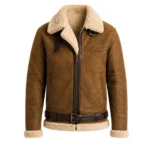 Jay Brown Sheepskin SF Leather Jacket Front