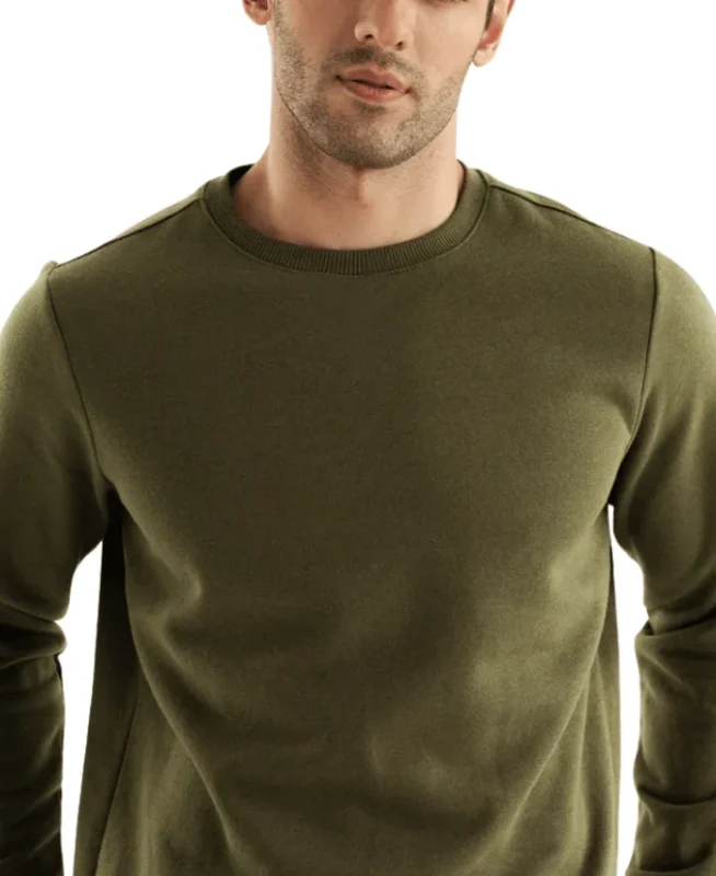 Men Basic Sweatshirt Half Front
