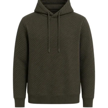Men Mock Neck Hoodie Front