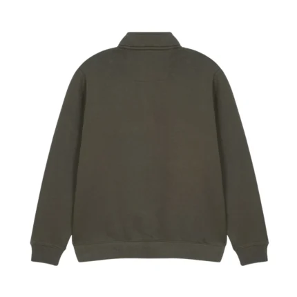 olive and white sweatshirt Back