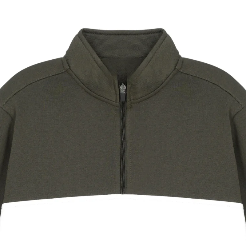 olive and white sweatshirt Upper Front