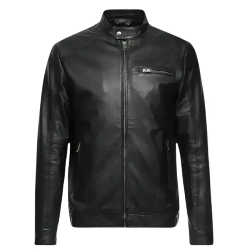 Mens-Cafe-Racer-Classic-Black-Leather-Fornt-Jacket