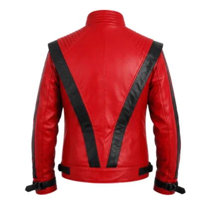 Michael Jackson Thriller Red Leather Jacket Back