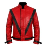 Michael Jackson Thriller Red Leather Jacket Front