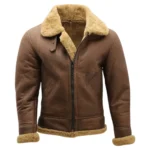 Morris WW2 Brown SF Bomber Flying Leather Jacket Front