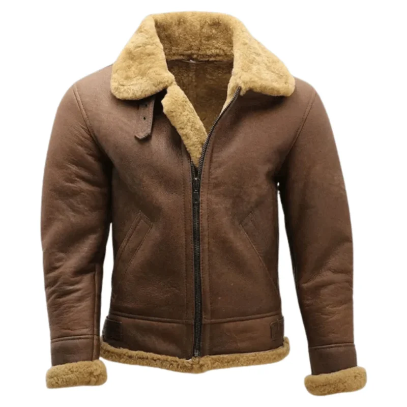 Morris WW2 Brown SF Bomber Flying Leather Jacket Front