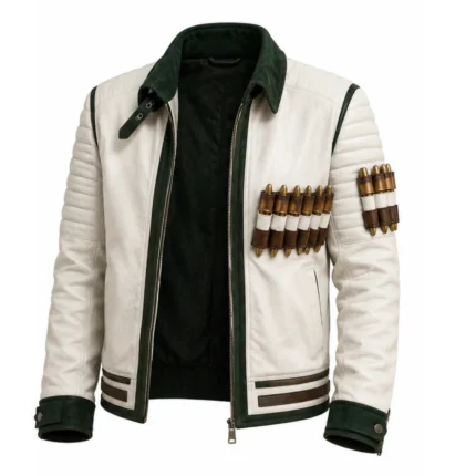 One Piece Season 2 Smoker Cosplay White Jacket Front