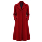 Penélope Cruz The Bride 2026 Red Wool Coat Front