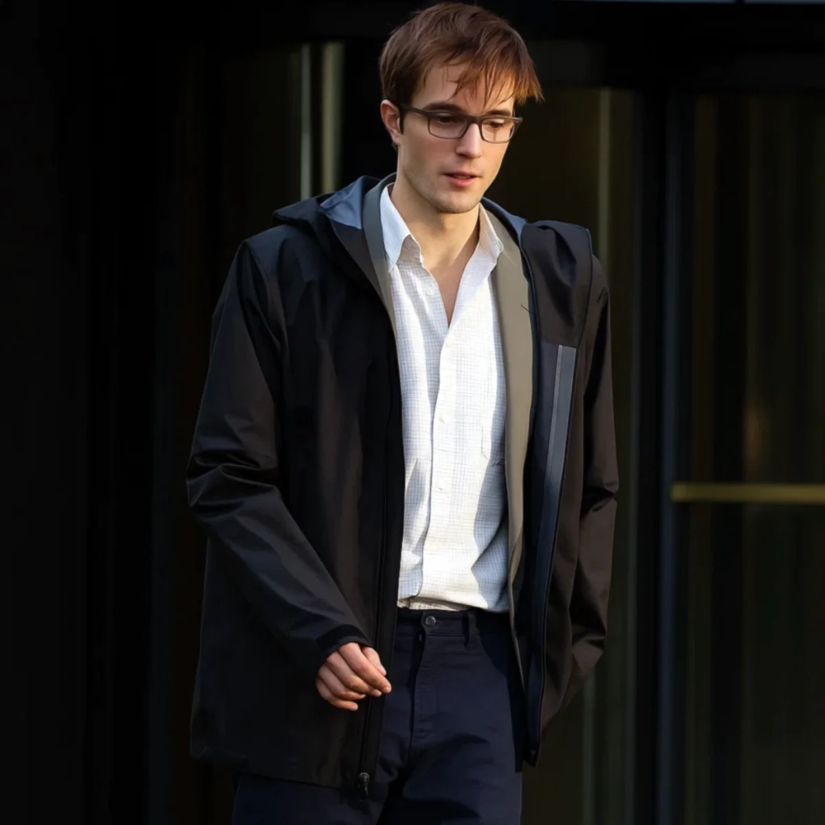 The Drama 2026 Movie Robert Pattinson Hooded Jacket Front Look The Drama 2026 Movie Robert Pattinson Hooded Jacket Front Look