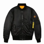 Top Gun MA-1 Bomber Jacket Black Front