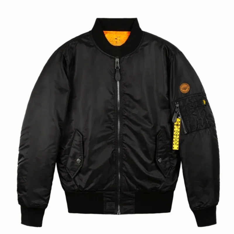 Top Gun MA-1 Bomber Jacket Black Front