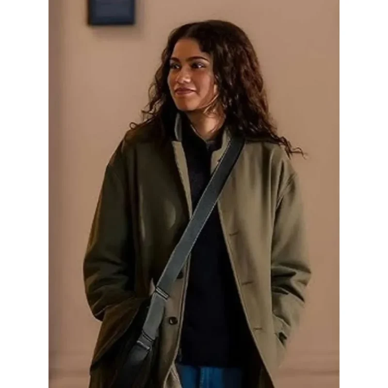Zendaya green The Drama 2026 Movie bomber jacket