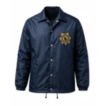 blue sheriff jacket worn in his and hers series by jon bernthal & priya Front