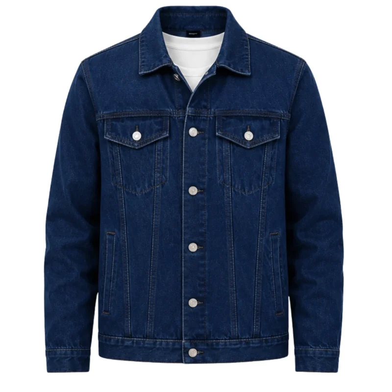 Trucker Denim Jacket Men (Navy Blue)