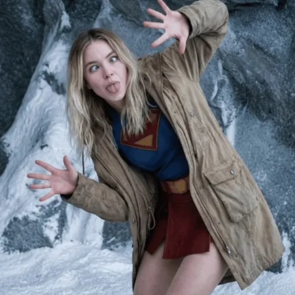 milly alcock supergirl jacket from 2026 movie costume 1