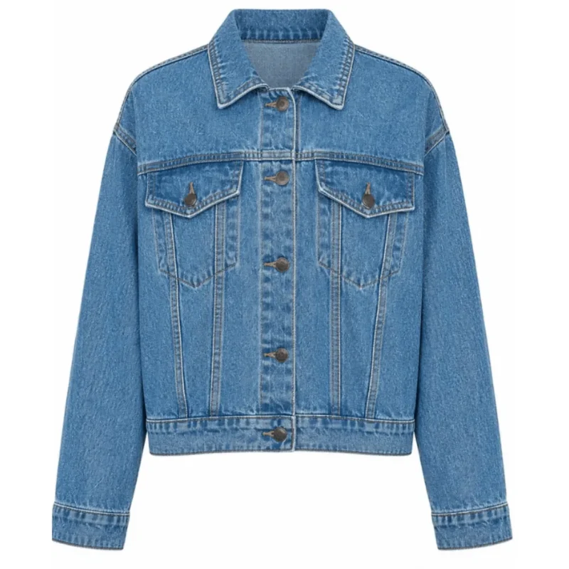 people we meet on vacation emily bader fringe leather jacket Front