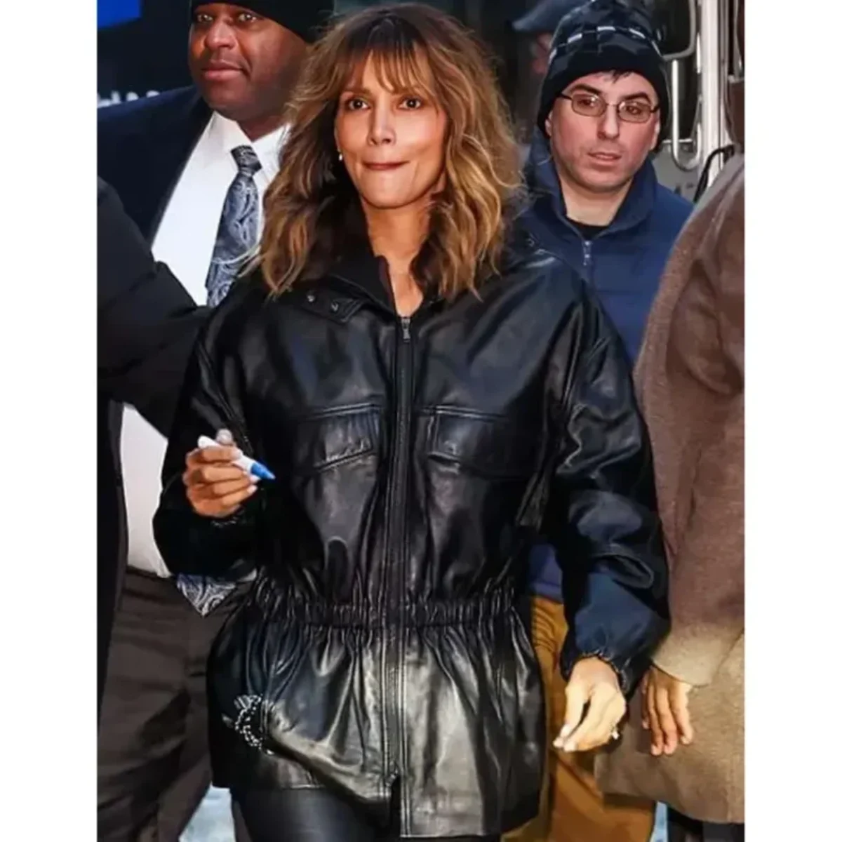 halle berry crime 101 leather jacket inspired women's actress American actress halle berry crime 101 leather jacket inspired women's actress American actress