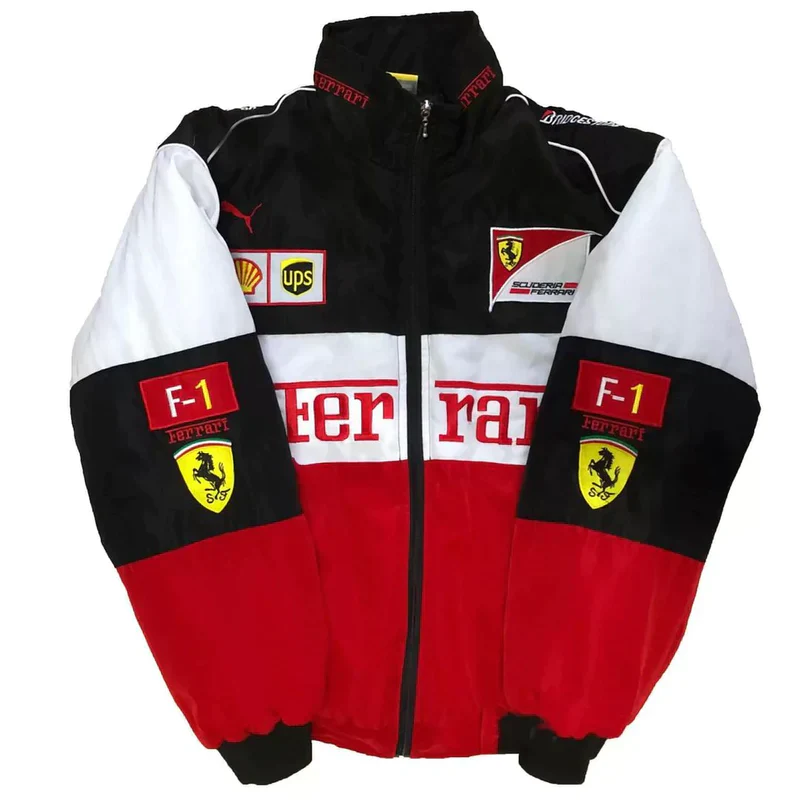 86ferrari-f1-90s-vintage-racing-bomber-jacket Ferrari F1 90s Vintage Racing Bomber Jacket - Image 1