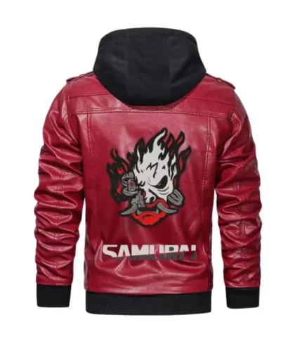 Red Cyberpunk 2077 leather jacket
