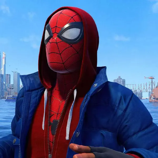 Spiderman-ps4-puffer-jacket Spider-man PS4 Miles Morales Puffer Jacket with Hood - Image 1