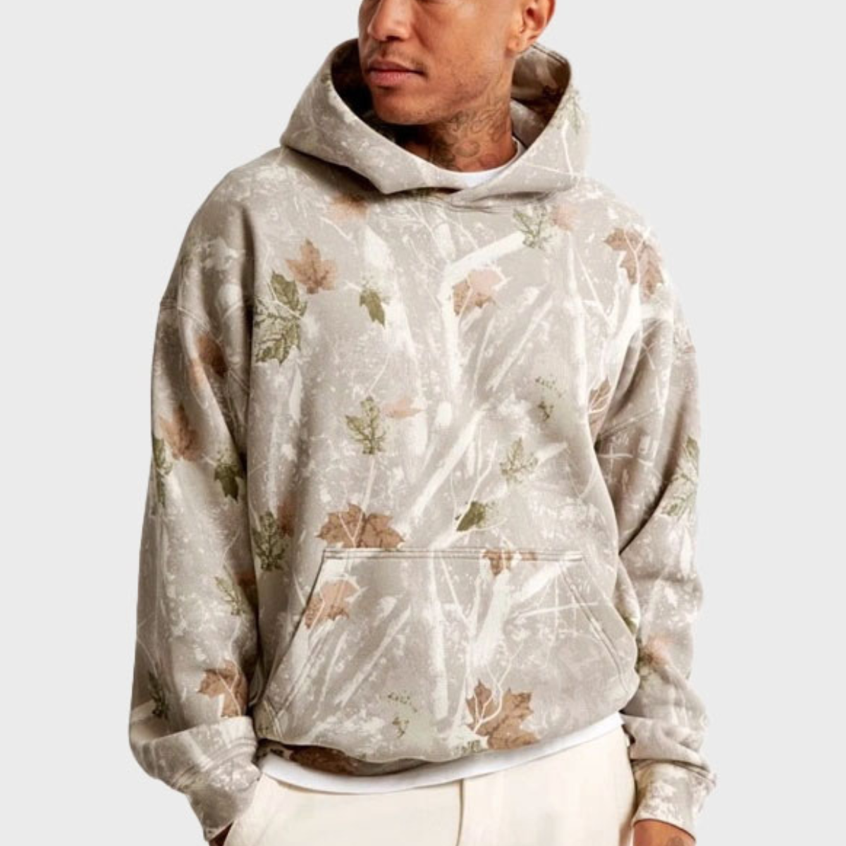 white-camo-abercrombie-essential-popover-hoodie White Camo Abercrombie Essential Popover Hoodie - Image 1