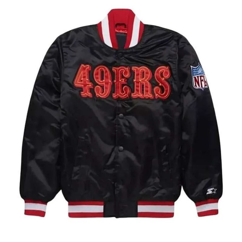 Black-San-Francisco-49ers-Jacket Black San Francisco 49ers Jacket - Image 1