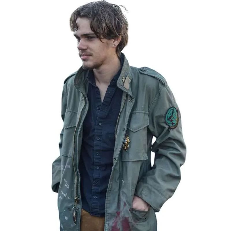 Boyhood-Ellar-Coltrane-Green-Cotton-Field-Jacket Boyhood Ellar Coltrane Green Cotton Jacket - Image 1