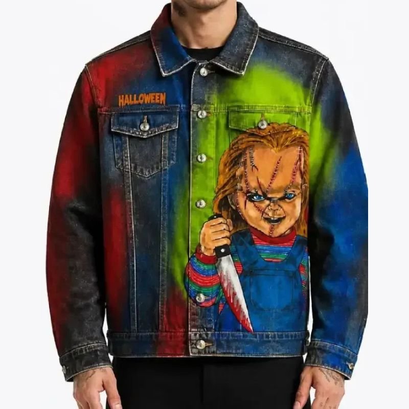 Chucky-Denim-Jacket-Front-View Chucky Denim Jacket - Image 1