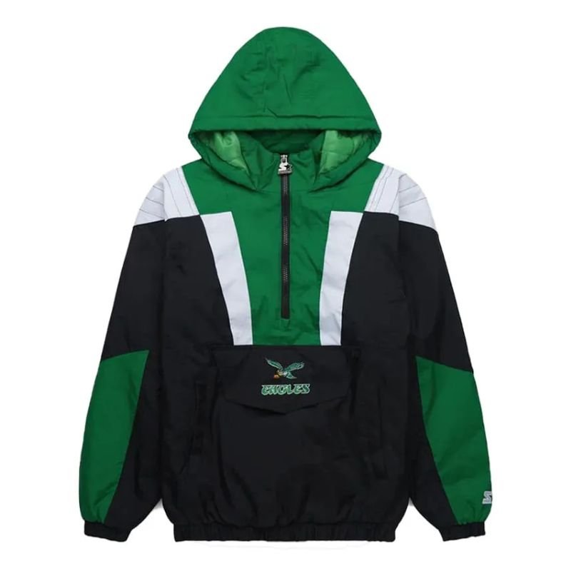 HOMAGE-X-Starter-Eagles-Pullover-Jacket-2 Eagles Starter Pullover Jacket - Image 1