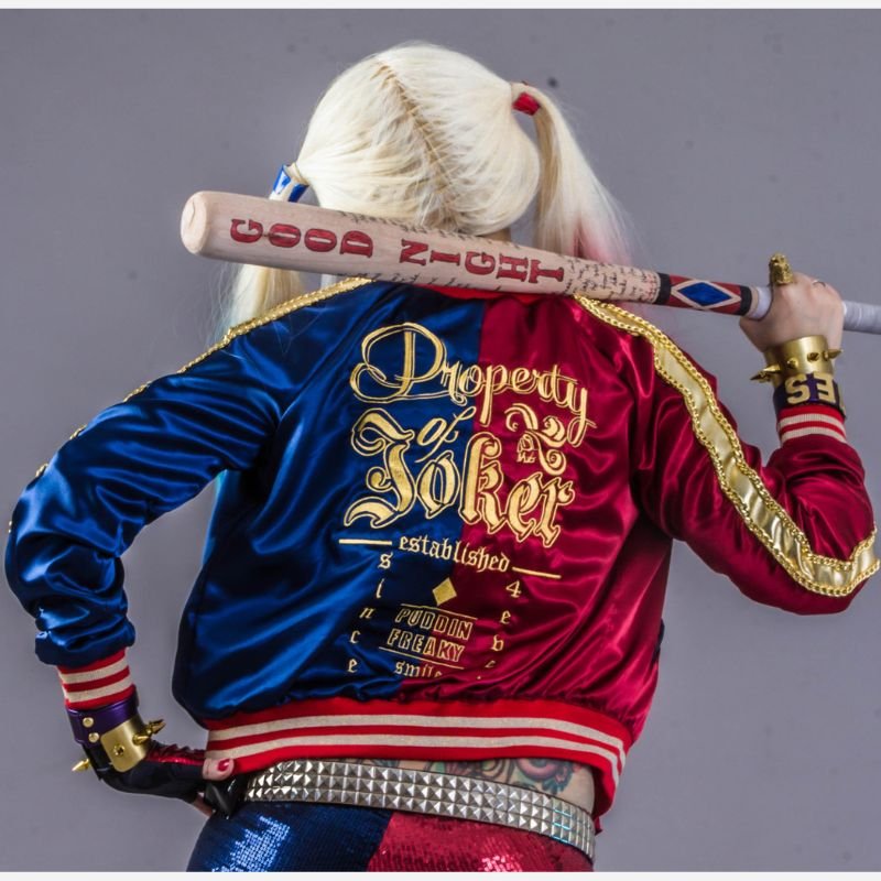 Harley-Quinn-Red-Blue-Jacket Suicide Squad Harley Quinn Jacket - Image 1
