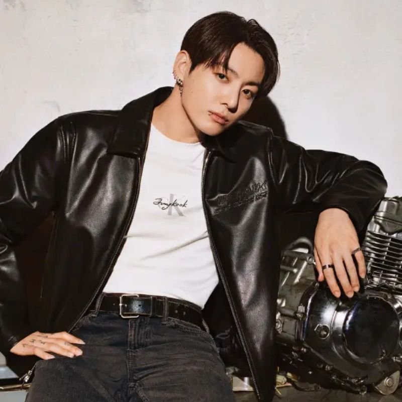 Jungkook-Leather-Racer-Jacket Jungkook Leather Jacket - Image 1