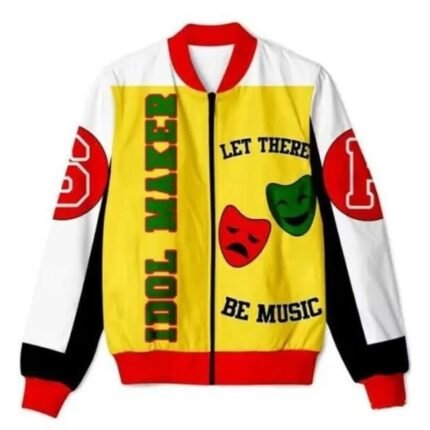 Let There Be Music Idol Maker Multi Color Bomber Jacket