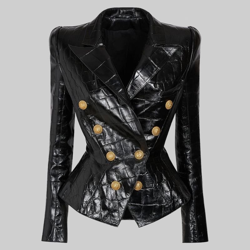 Mary-J.-Blige-CBS-Mornings-Leather-Blazer-Front-View Mary J. Blige CBS Mornings Leather Blazer - Image 1