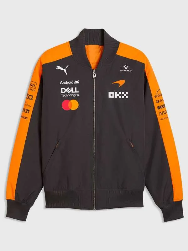 McLaren-Mastercard-Formula-1-Team-Racing-Bomber-Jacket McLaren F1 Team 2026 Racing Jacket - Image 1