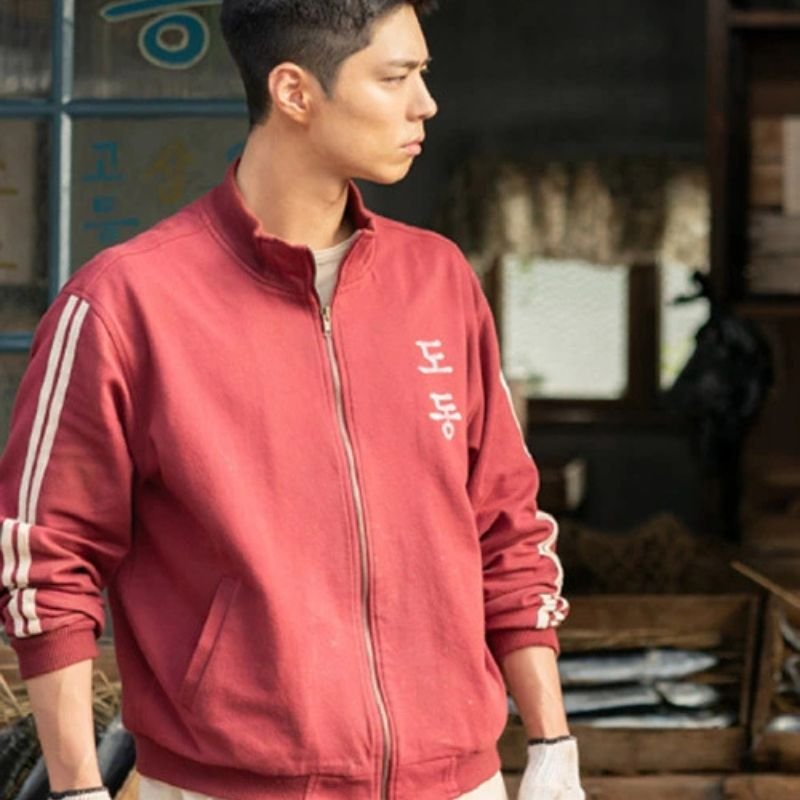 Park-Bo-gum-When-Life-Gives-You-Tangerines-Maroon-Jacket Park Bo-gum When Life Gives You Tangerines Maroon Jacket - Image 1