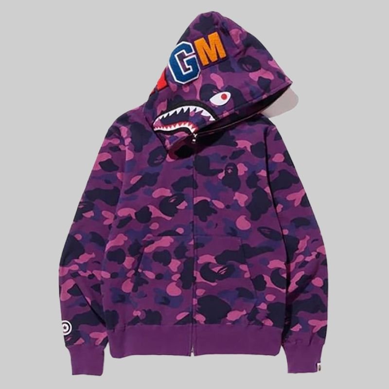 Purple-Bape-Hoodie Purple Bape Hoodie - Image 1