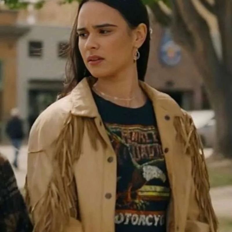 Ransom-Canyon-2025-Ellie-Catawnee-Brown-Fringe-Jacket Ellie Catawnee Ransom Canyon Fringe Jacket - Image 1