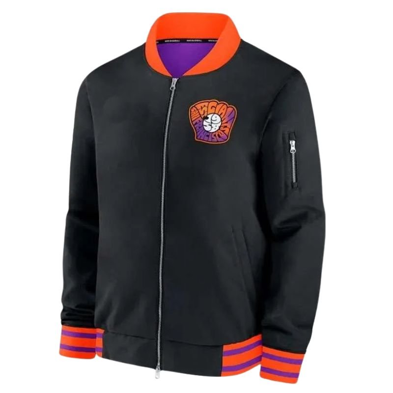 San-Francisco-Giants-2025-Logo-Black-Bomber-Jacket San Francisco Giants Bomber Jacket - Image 1