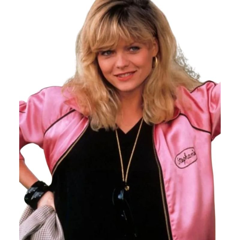 Stephanie-Grease-2-Michelle-Pfeiffer-Pink-Ladies-Jacket Michelle Pfeiffer Grease 2 Pink Ladies Jacket - Image 1