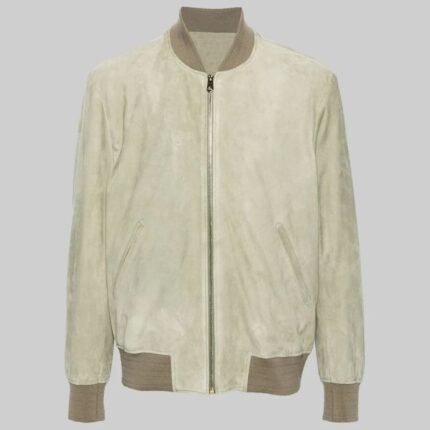 T-Pain suede bomber jacket, front
