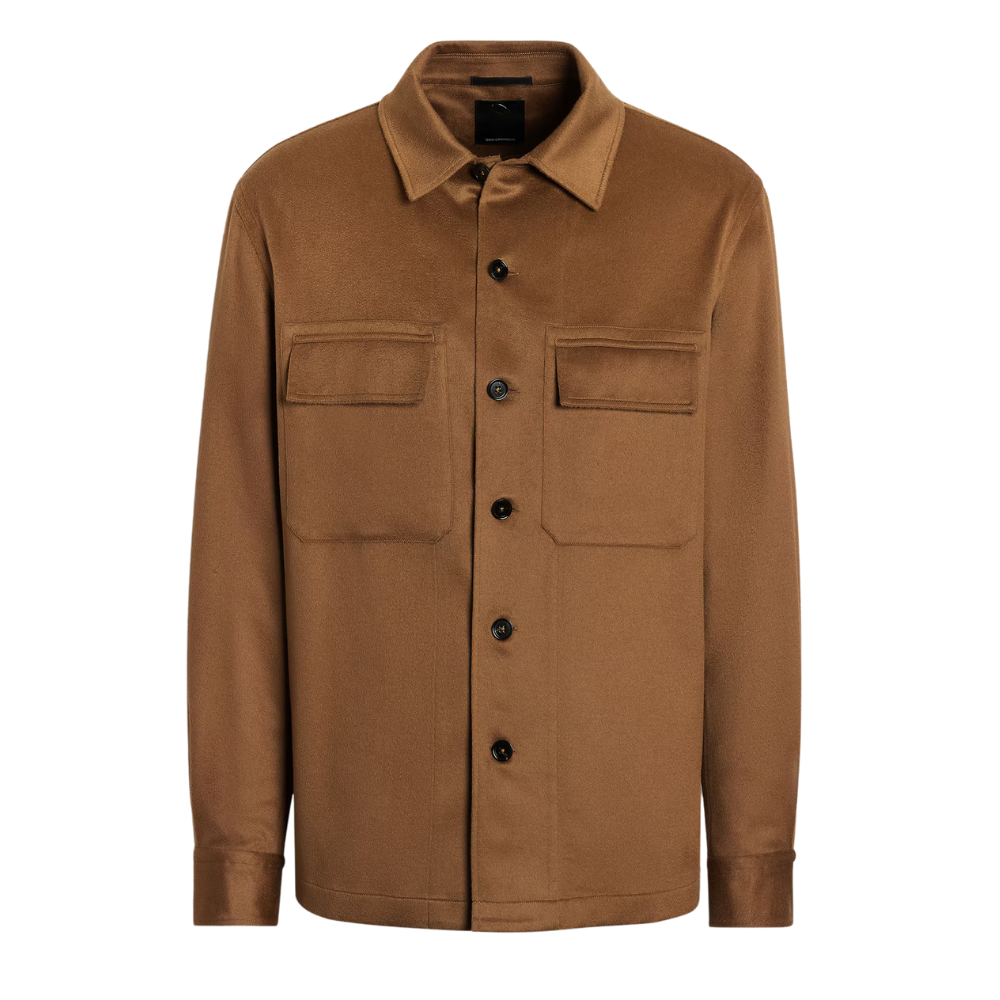 cotton-jacket Adam Mens Shirt Collar Cotton Beige Colour Jacket - Image 1