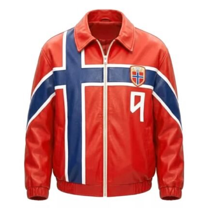 Red Erling Haaland Norway jacket front
