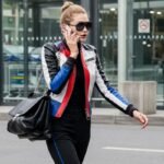 Gigi Hadid Multi-Color Leather Jacket